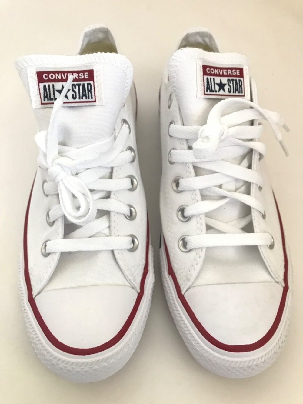 CONVERSE All Star Ox White Low Top Sneakers Women’s Size 9.5 Optical White NWT - Picture 4 of 16